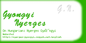 gyongyi nyerges business card